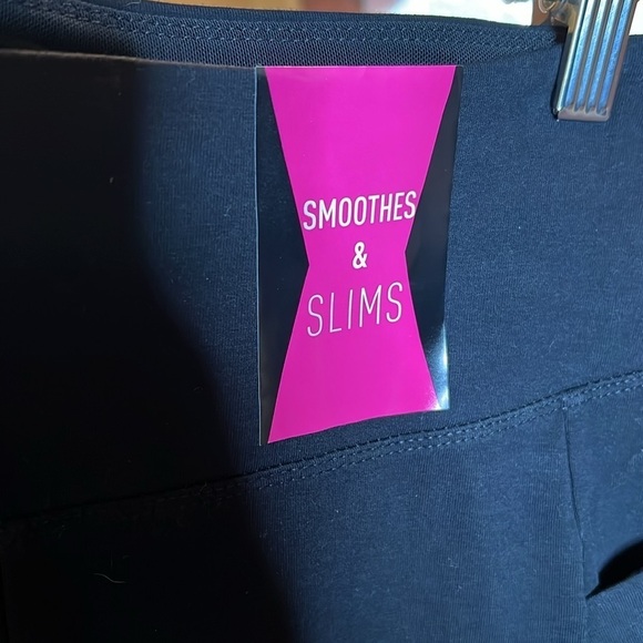 NWT Teez-Her Tummy Control Black High Waist Pull-On Leggings Cotton Sz Medium - Picture 5 of 11